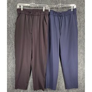 Lululemon Stretch High-Rise 7/8 Length Tapered Pants Set of 2 Size 8 Black Blue